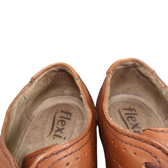 Flexi Shoes Mens 9 Oxford Chukka Leather Classic Professional Comfort Work Brown main image 10